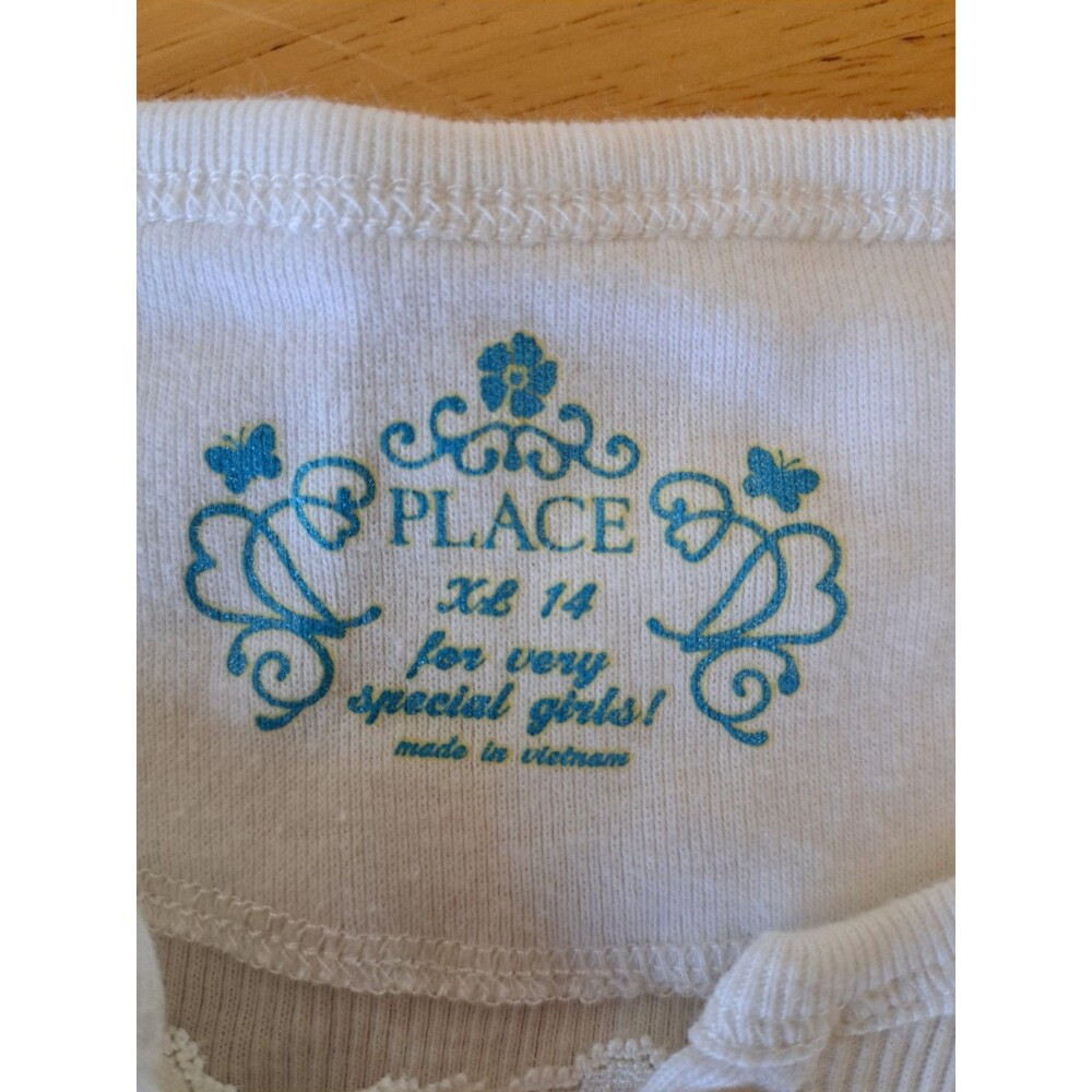 Children's Place Girls Ribbon Skirt & 2 White Tops Lot of Sizes 7/8 & XL 14 - Picture 2 of 13